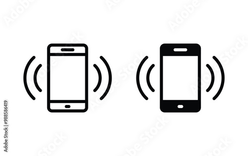 Ringing smartphone icon vector