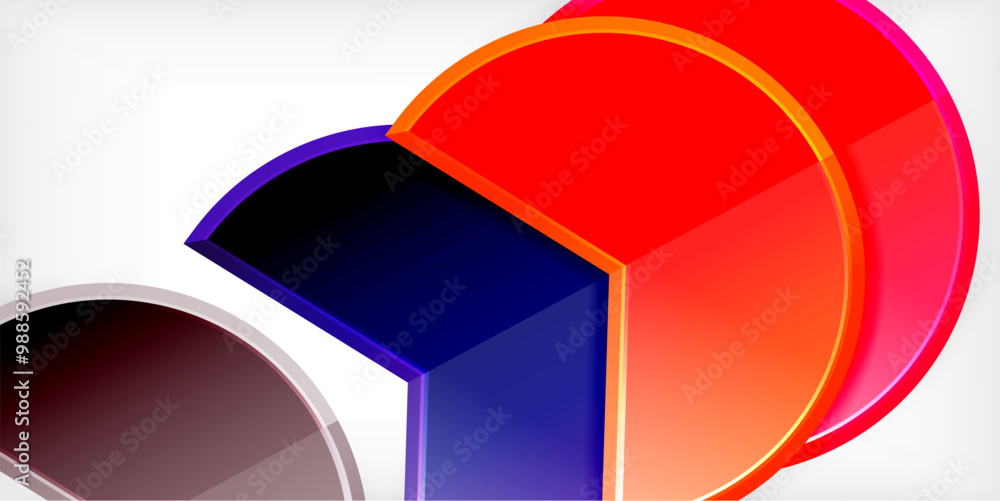Glass reflective geometric round shapes background. Vector Illustration For Wallpaper, Banner, Background, Card, Book Illustration, landing page Glass reflective geometric round shapes background. Vector Illustration For Wallpaper, Banner, Background, Card, Book Illustration, landing page