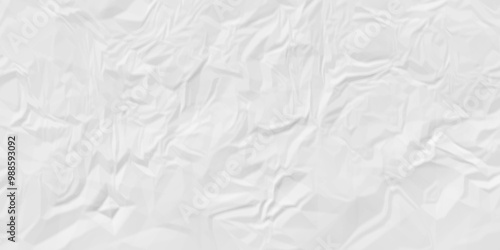 White crumpled paper texture . White wrinkled paper texture. White paper texture . White crumpled and top view textures can be used for background of text or any contents .