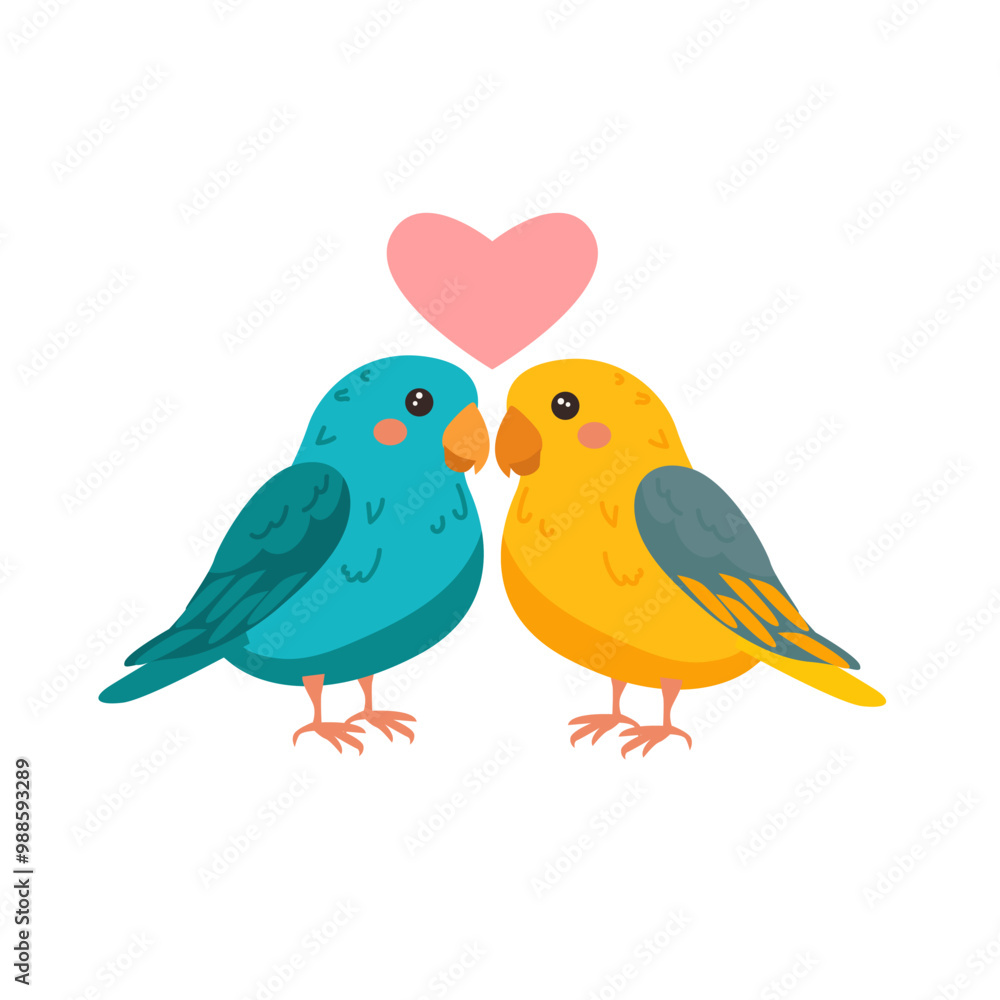 Obraz premium Love bird Icon on white background. Vector illustration