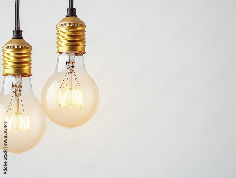 lightbulbs protected by wire hang in front of a white wall inside lightbulbs protected by wire hang in front of a white wall inside