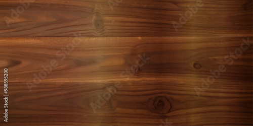 A close up of high gloss lacquered wood paneling with a deep rich brown color the reflective surf.deep  brow wood planks with natural texture, wooden retro background, light wooden background, table 
