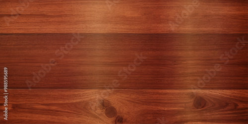 A close up of high gloss lacquered wood paneling with a deep rich brown color the reflective surf.deep  brow wood planks with natural texture, wooden retro background, light wooden background, table 
