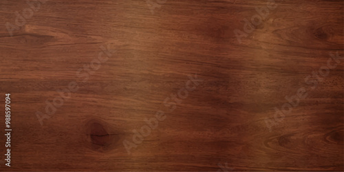 A close up of high gloss lacquered wood paneling with a deep rich brown color the reflective surf.deep  brow wood planks with natural texture, wooden retro background, light wooden background, table 
