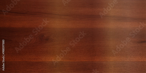 A close up of high gloss lacquered wood paneling with a deep rich brown color the reflective surf.deep  brow wood planks with natural texture, wooden retro background, light wooden background, table 

