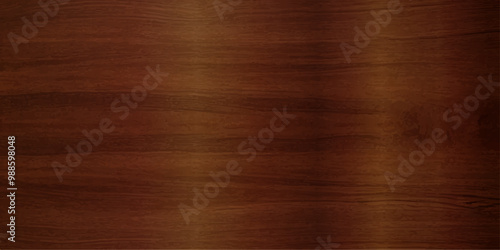 A close up of high gloss lacquered wood paneling with a deep rich brown color the reflective surf.deep  brow wood planks with natural texture, wooden retro background, light wooden background, table 
 photo