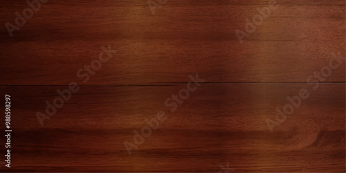 A close up of high gloss lacquered wood paneling with a deep rich brown color the reflective surf.deep  brow wood planks with natural texture, wooden retro background, light wooden background, table 
