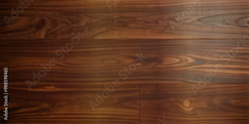 A close up of high gloss lacquered wood paneling with a deep rich brown color the reflective surf.deep  brow wood planks with natural texture, wooden retro background, light wooden background, table 
