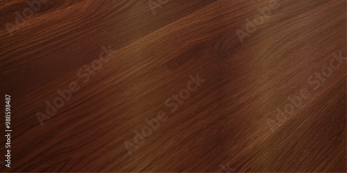 A close up of high gloss lacquered wood paneling with a deep rich brown color the reflective surf.deep  brow wood planks with natural texture, wooden retro background, light wooden background, table 
