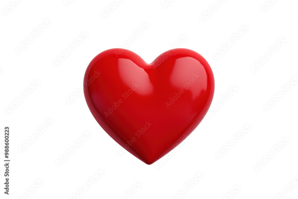 A single large red heart icon prominently centered on a plain white background A single large red heart icon prominently centered on a plain white background
