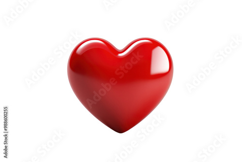 A single large red heart icon prominently centered on a plain white background