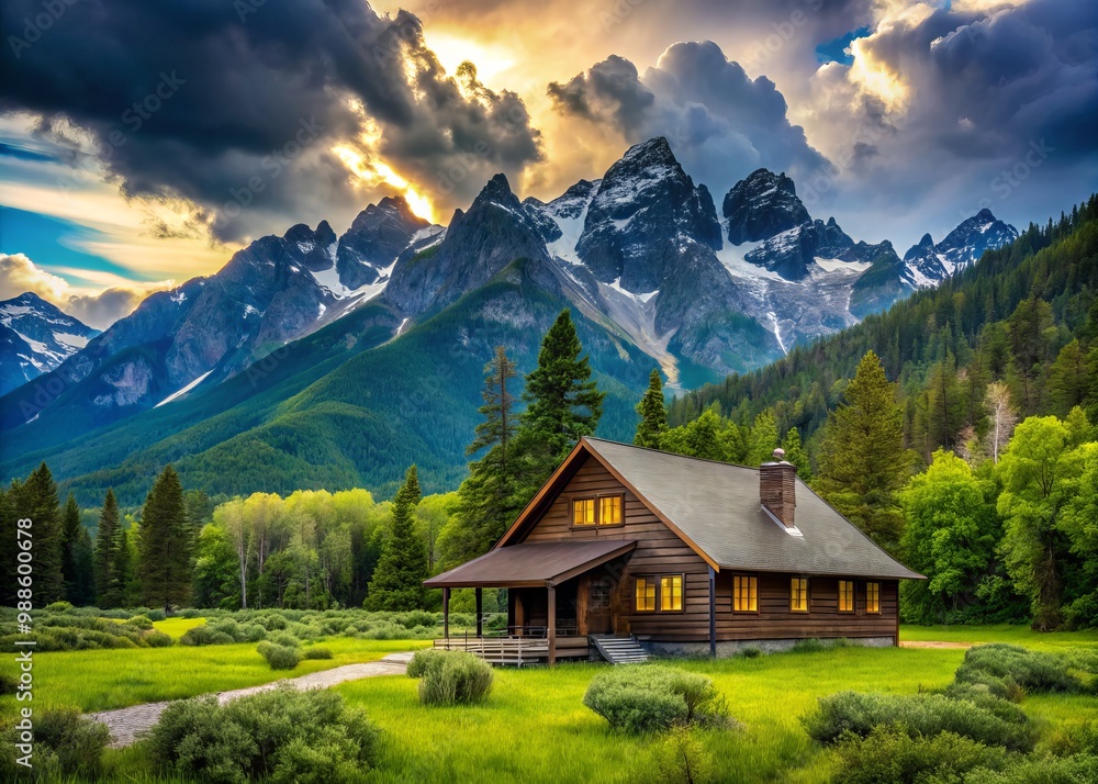 Amidst verdant foliage and towering peaks, Storm King Ranger Station presents a picturesque vista, inviting visitors to Amidst verdant foliage and towering peaks, Storm King Ranger Station presents a picturesque vista, inviting visitors to