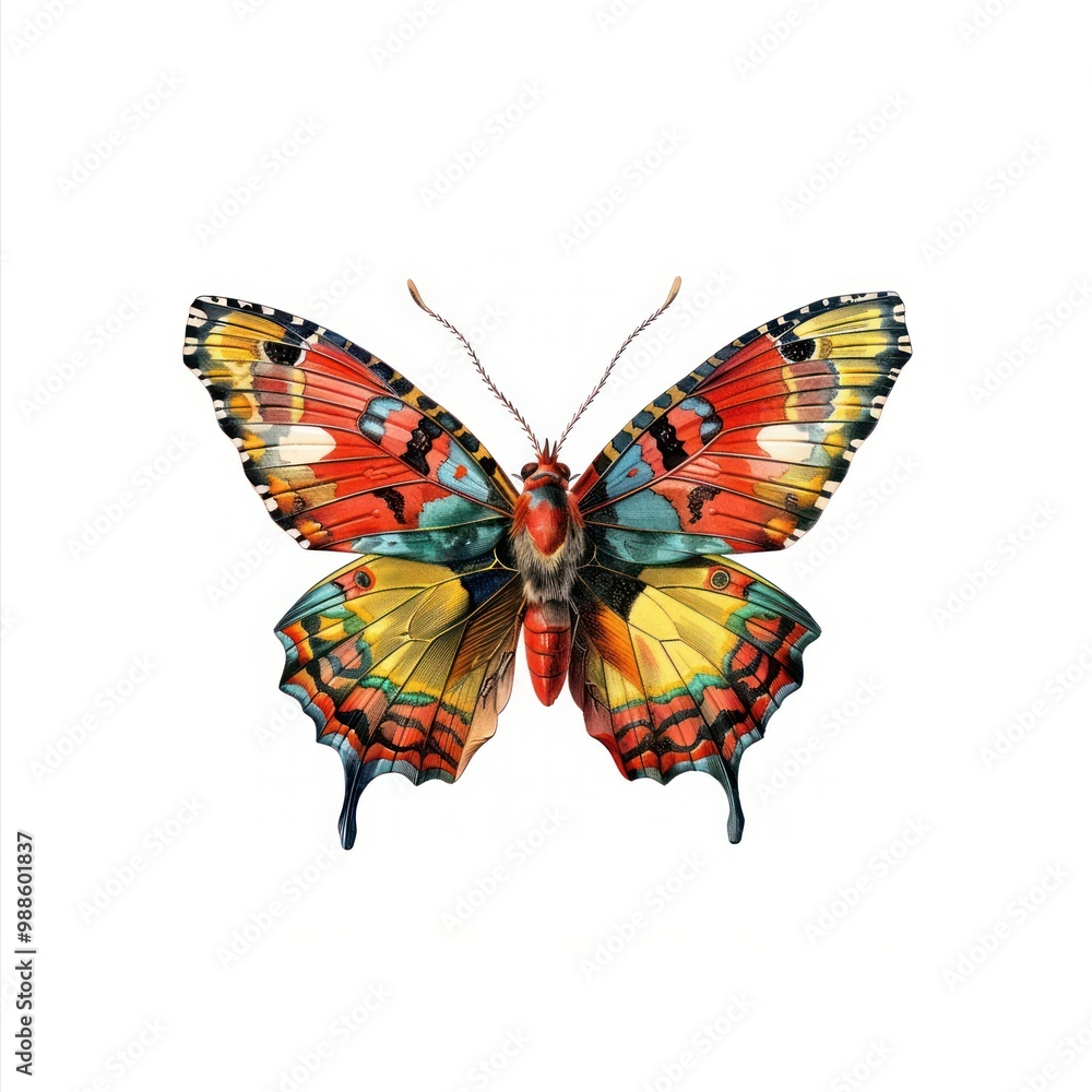 Colorful butterfly illustration art Colorful butterfly illustration art