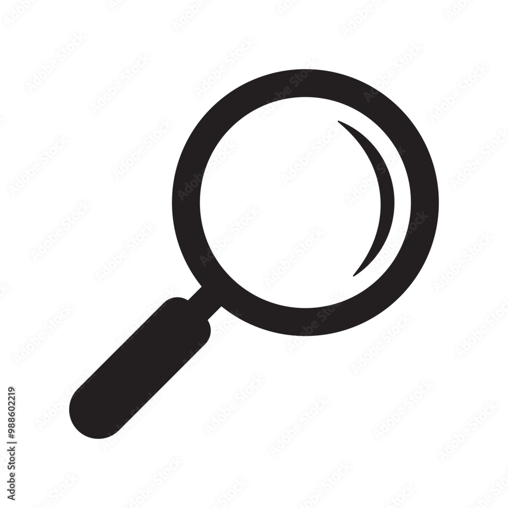 Magnifying glass icon, magnifier or loupe icon. Search icon. Magnifying glass icon, magnifier or loupe icon. Search icon.