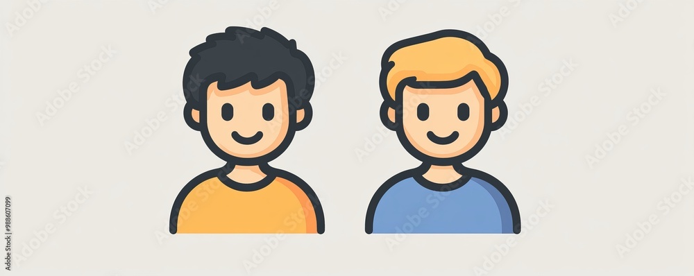 Sibling icon in filled, thin line, outline and stroke style. illustration of two colored and black sibling icons designs can be used for, Generative AI Sibling icon in filled, thin line, outline and stroke style. illustration of two colored and black sibling icons designs can be used for, Generative AI