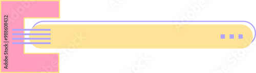 Pastel Memphis Style Lower Third. A-Z Typography design.