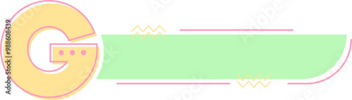 Pastel Memphis Style Lower Third. A-Z Typography design.