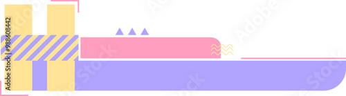 Pastel Memphis Style Lower Third. A-Z Typography design.