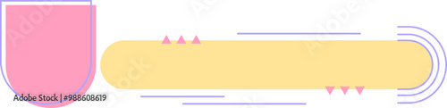 Pastel Memphis Style Lower Third. A-Z Typography design.
