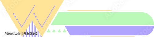 Pastel Memphis Style Lower Third. A-Z Typography design.
