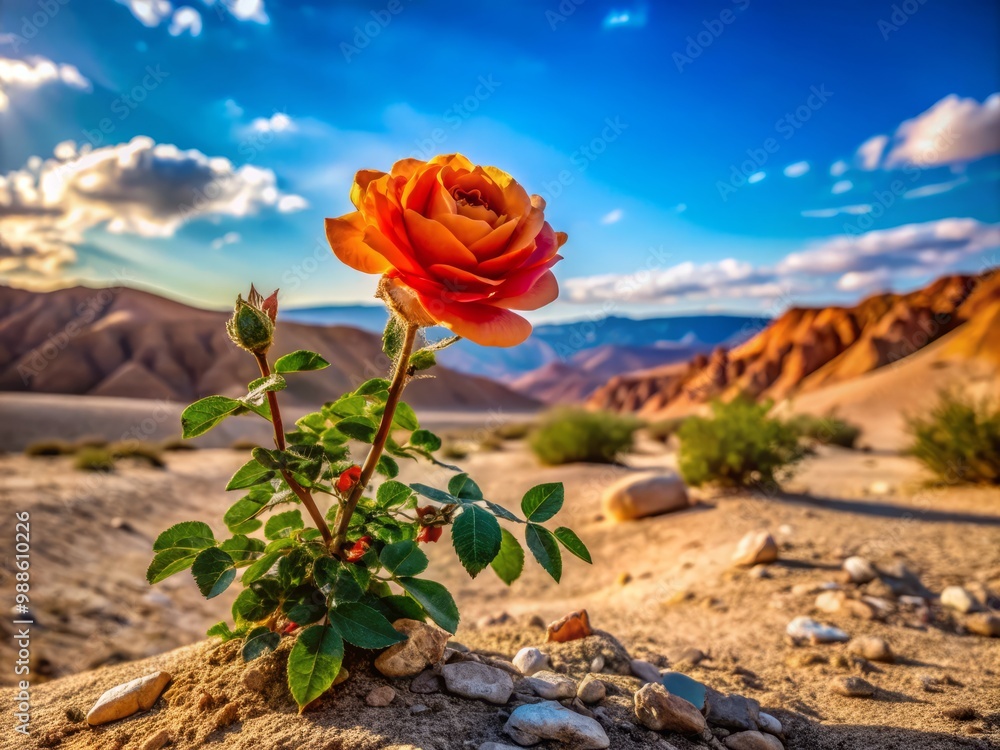 Beautiful Jericho Rose Blooming in Desert Landscape Symbolizing Resilience and Natural Beauty Beautiful Jericho Rose Blooming in Desert Landscape Symbolizing Resilience and Natural Beauty