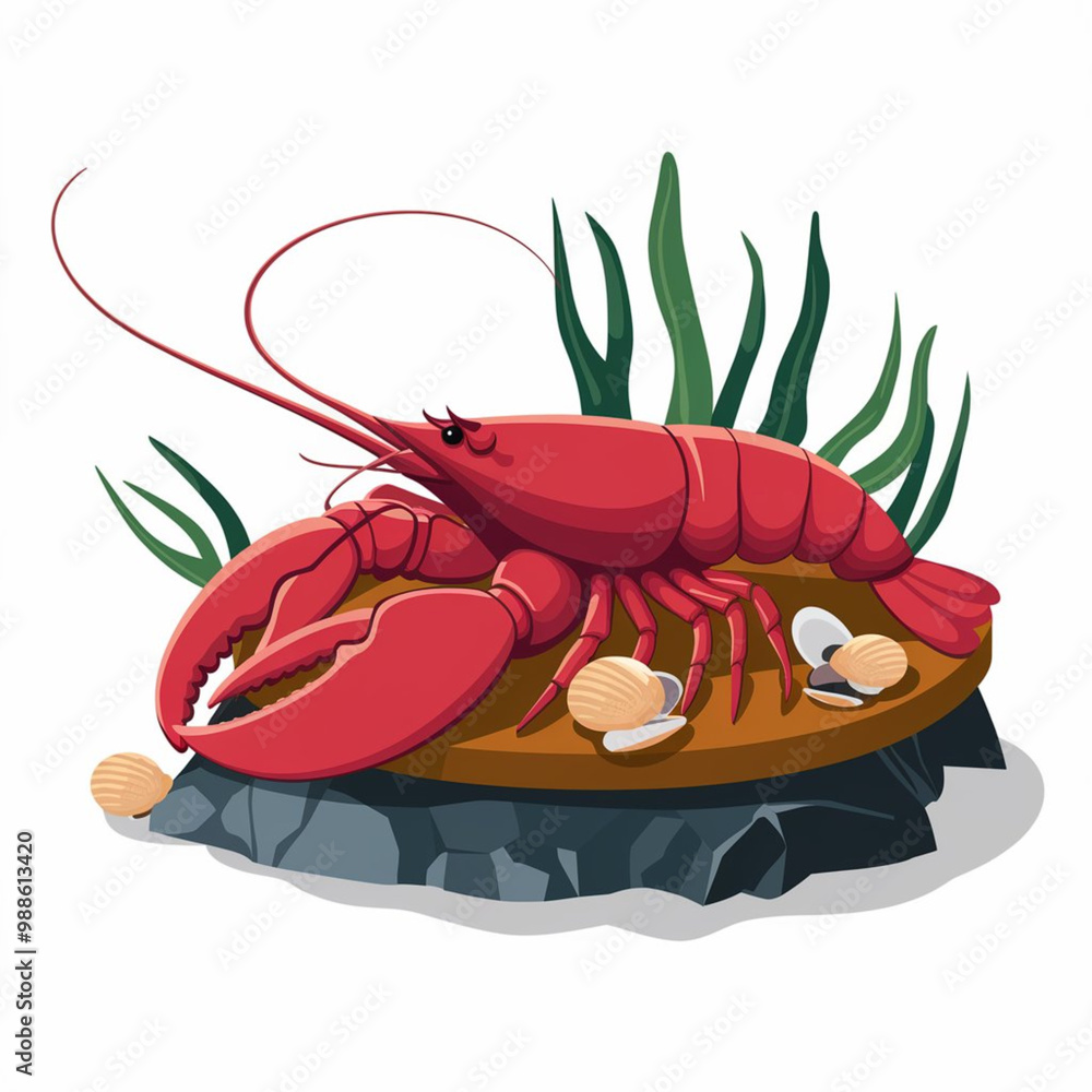 Fresh lobster seafood isolated on white background Fresh lobster seafood isolated on white background