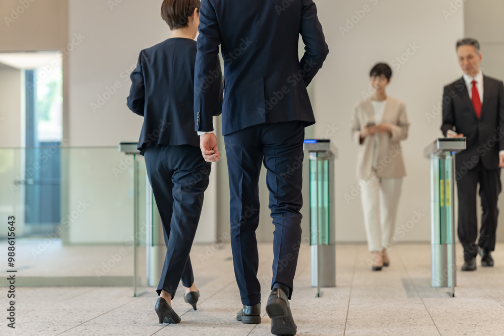 Obraz premium ビジネス・セキュリティーゲート