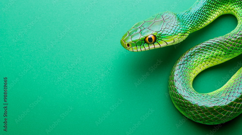 Fototapeta premium Happy Chinese New Year 2025 with Snake zodiac sign. Lunar new year