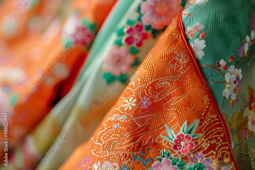 A Japanese Geisha wearing a kimono photo