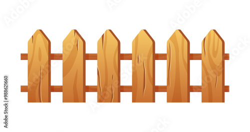 Garden or farm wooden fencing. Neat, new fence.