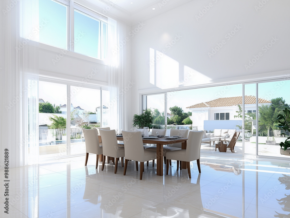 Fototapeta premium Modern dining room home interior 
