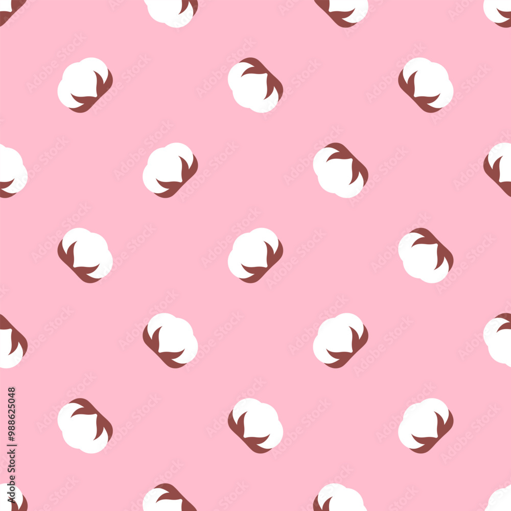 Background with cotton flowers. Seamless repeating pattern. Background with cotton flowers. Seamless repeating pattern.
