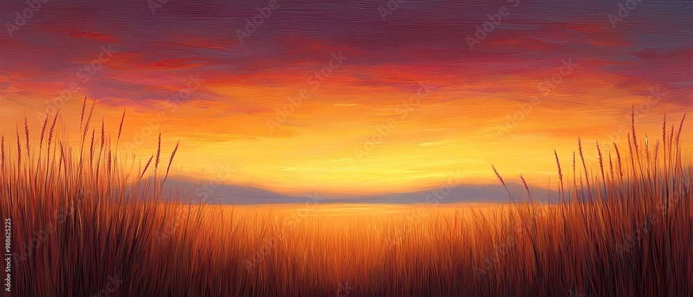 Golden Wheat Field at Sunset Golden Wheat Field at Sunset