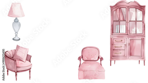 home ferniture in pink valentine theme photo