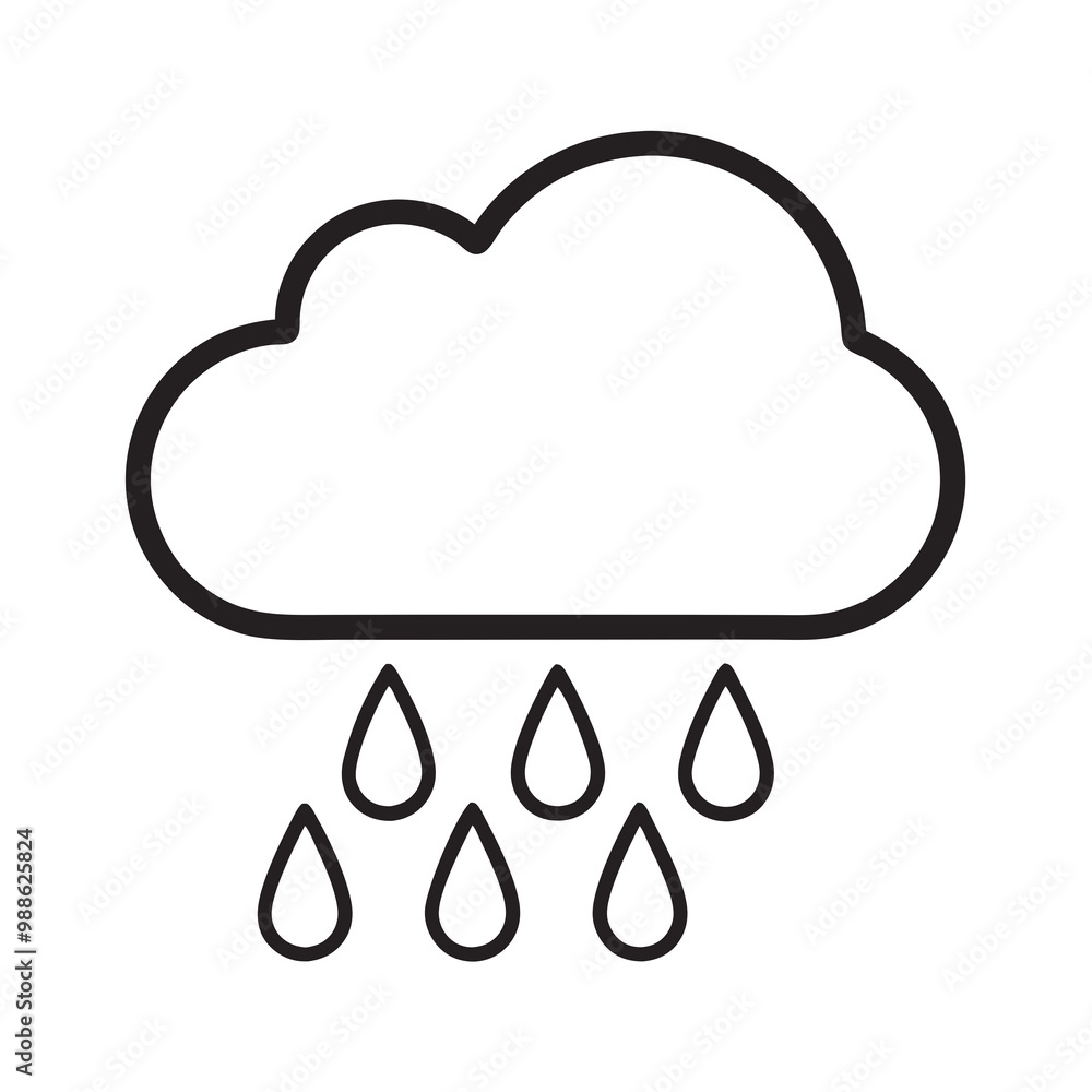cloud with rain drops cloud with rain drops