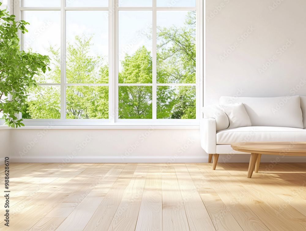 Fototapeta premium Modern Living Room Background. Stylish Interior Design