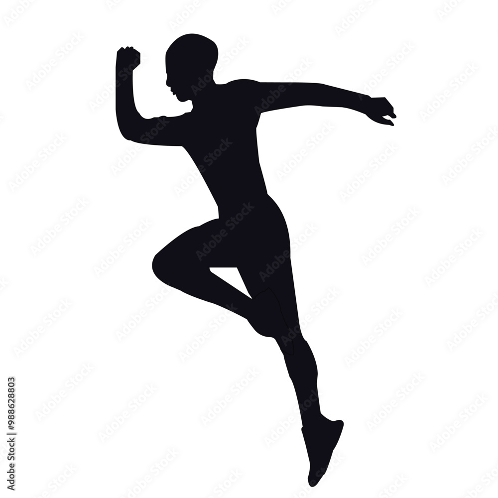silhouette of man waking - Different popes of man waking - vector image of man waking silhouette of man waking - Different popes of man waking - vector image of man waking