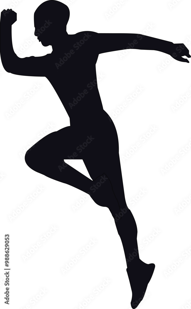 silhouette of man waking - Different popes of man waking - vector image of man waking silhouette of man waking - Different popes of man waking - vector image of man waking