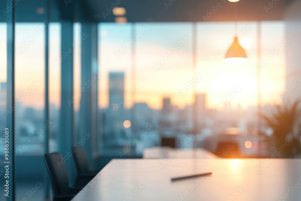 Modern office interior windows light. Modern office interior windows light.