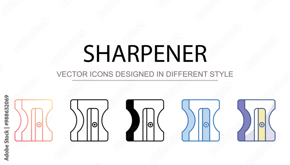 Sharpener icon design with white background stock illustration Sharpener icon design with white background stock illustration