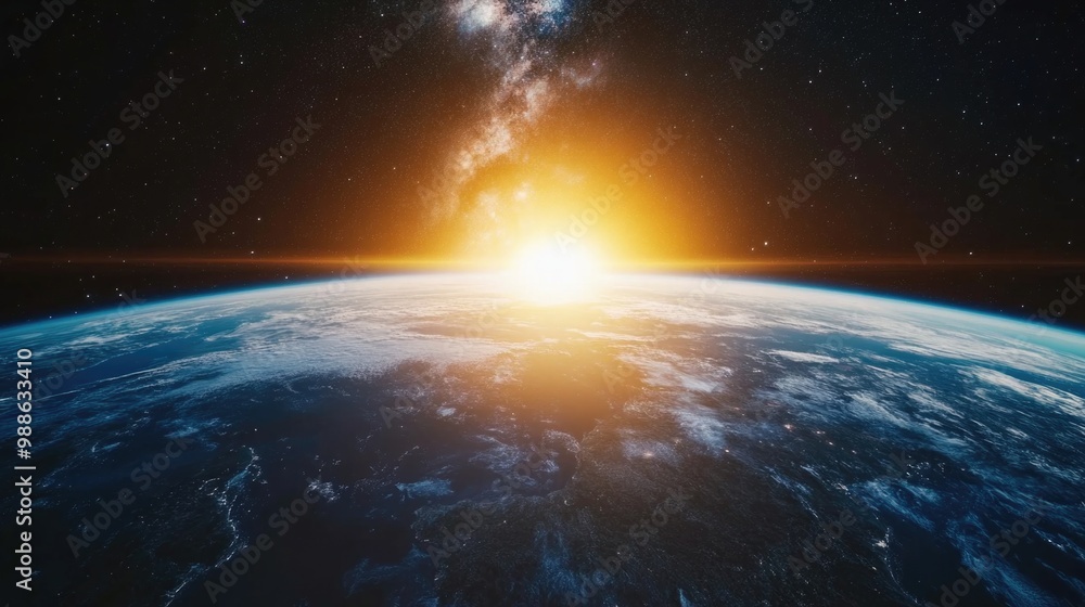 Beautiful view of Earth from space. Beautiful view of Earth from space.