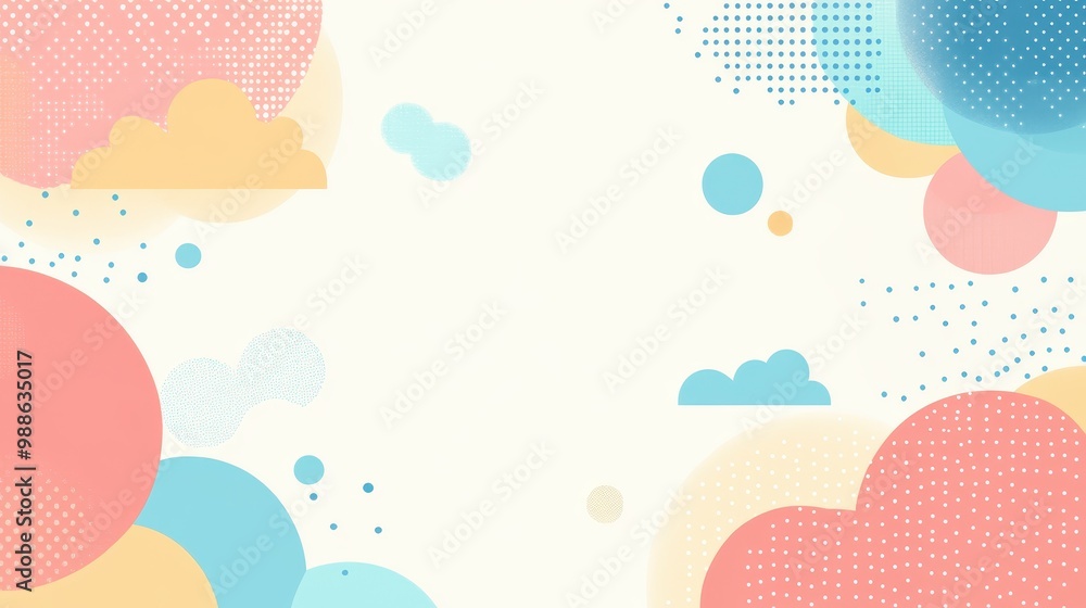 Pastel Clouds and Dots - Abstract Background Design Pastel Clouds and Dots - Abstract Background Design