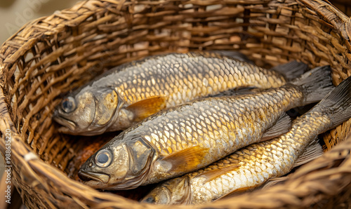 Freshly harvested Labeo bata is a fish in genus Labeo photo