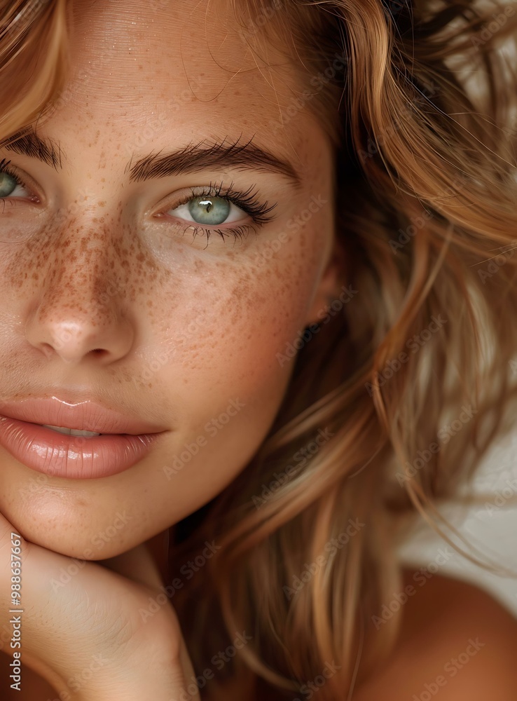 Close Up Beauty Portrait Woman Close Up Beauty Portrait Woman