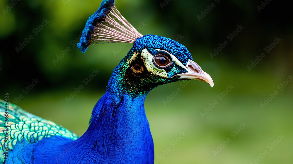 close-up of a peacock’s head, capturing the intricate details of its vibrant plumage and sharp beak close-up of a peacock’s head, capturing the intricate details of its vibrant plumage and sharp beak