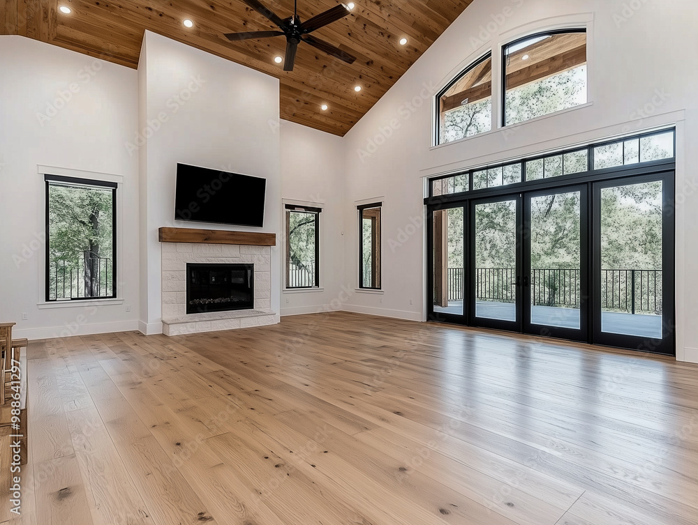 Rustic living room in luxury custom built home Rustic living room in luxury custom built home