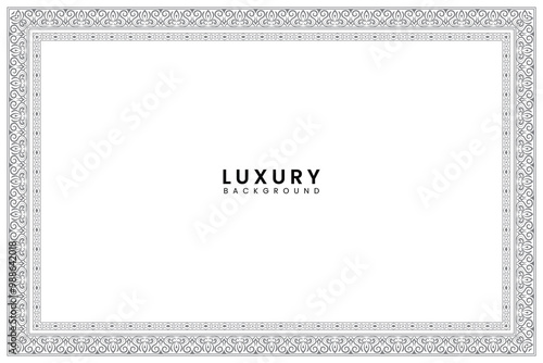 page vintage clean wedding invitation card islamic certificate border line pattern illustration frame 