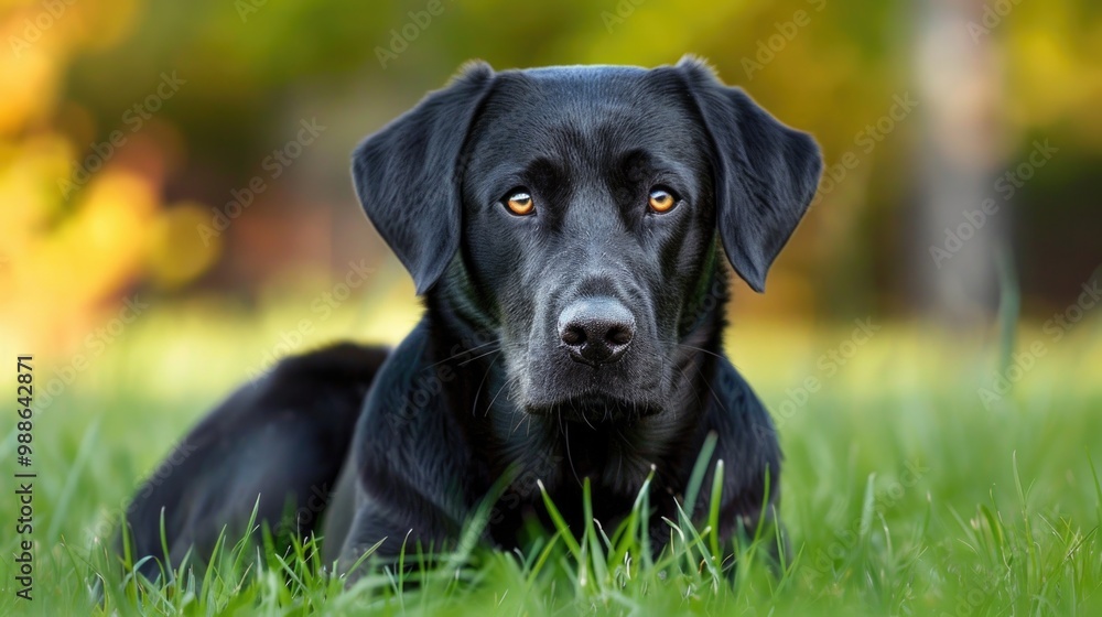 Black Lab Dog: The Majestic Labrador Retriever Playing in the Grass Black Lab Dog: The Majestic Labrador Retriever Playing in the Grass