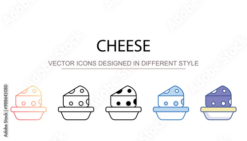 Cheese icon design with white background stock illustration