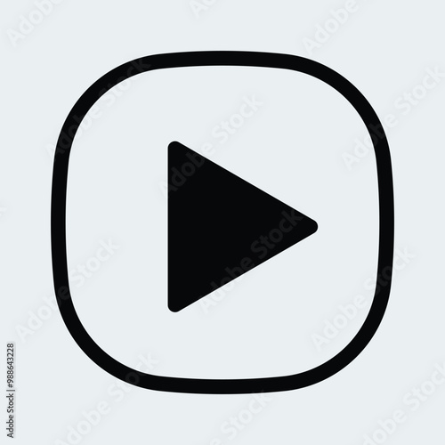 Play video sign. Play button icon design stock illustration